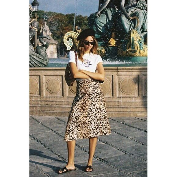 NEW FAITHFULL THE BRAND VALOIS MIDI SKIRT - Picture 1 of 10